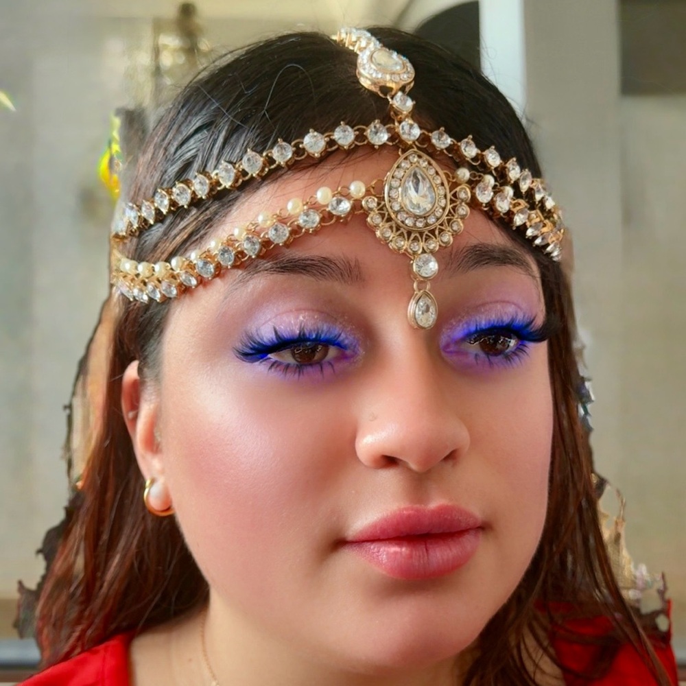 Elegant Gold and Crystal Rhinestones Headpiece